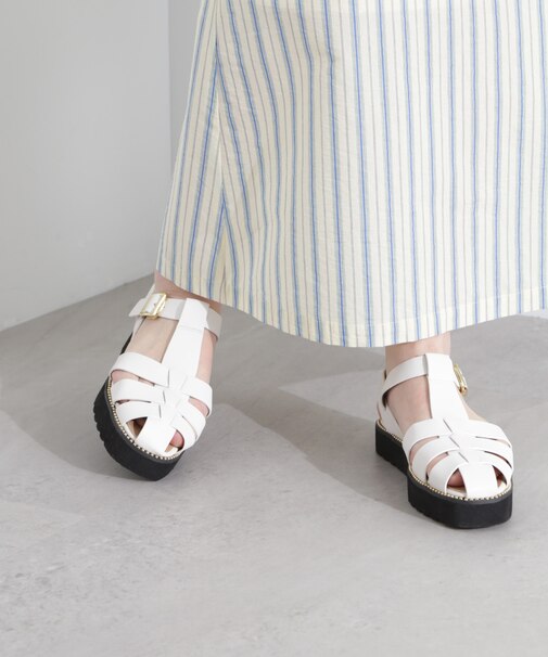 プラットフォームグルカサンダル