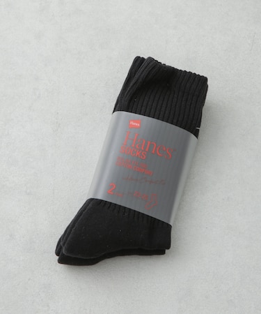 Hanes／クルーソックス2P