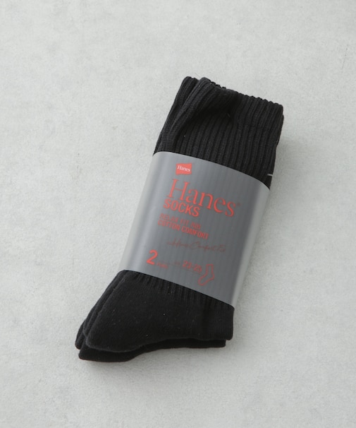 Hanes／クルーソックス2P