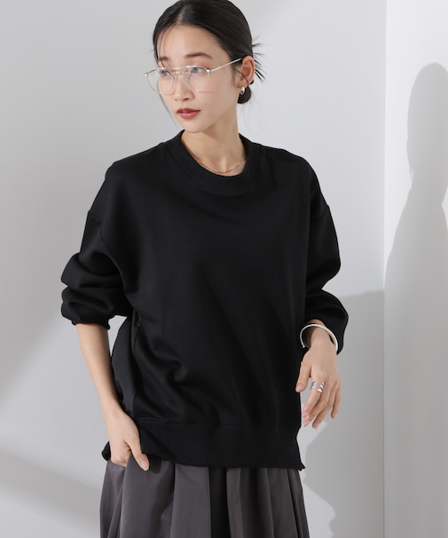 布帛コンビポンチカットトップス