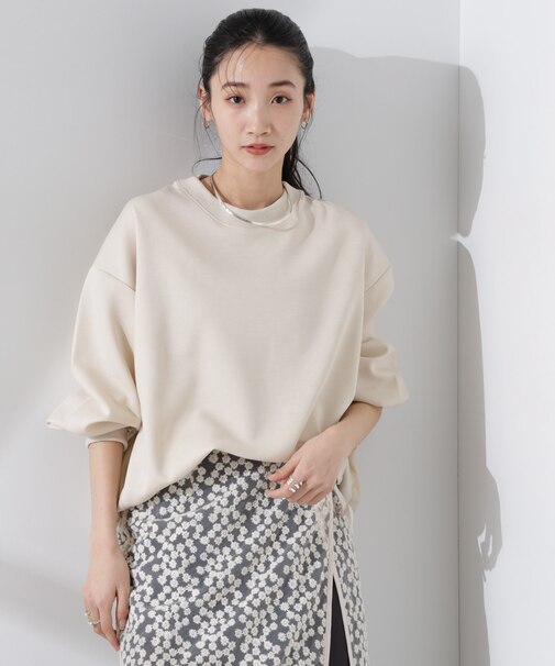 布帛コンビポンチカットトップス