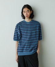 「HOTEL PALACE」オテルパラス ドライタッチバスクボーダールーズシルエットTシャツ