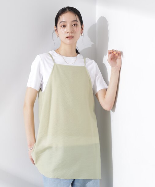 ダブルストラップミディキャミ(セットアップ可)