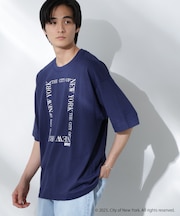 Anti Soaked(R)×NYC スクエア刺繍 汗染み防止Tシャツ