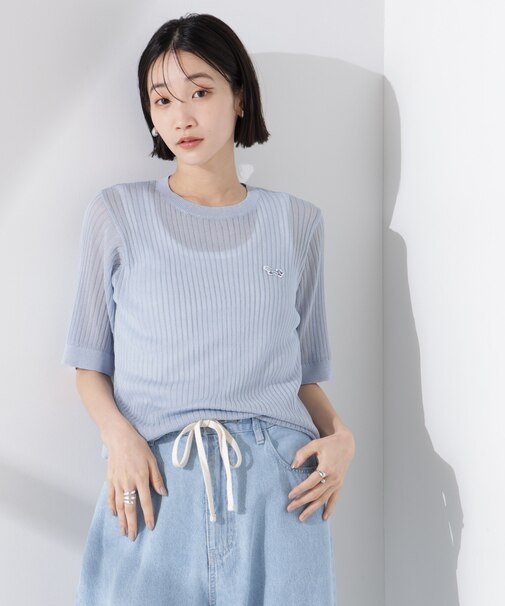 PENNEYS別注TheFOXシアーリブニットトップス