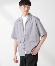 「NJ/CLUB」 マイクロギンガムチェックシャツ 半袖