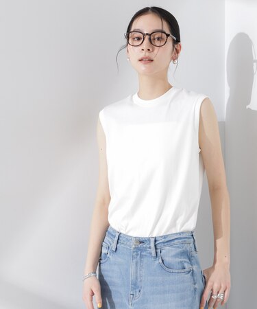 Hanes／1P T-SHIRTS SHIRO スリーブレスTシャツ