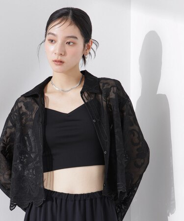 ストレッチポンチカップ付きブラトップキャミソール