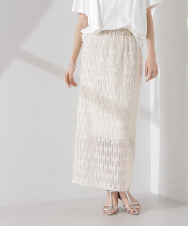 フリンジチュールナロースカート(セットアップ可)