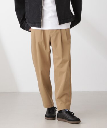 コットンライクツイルツータックテーパードイージーパンツ