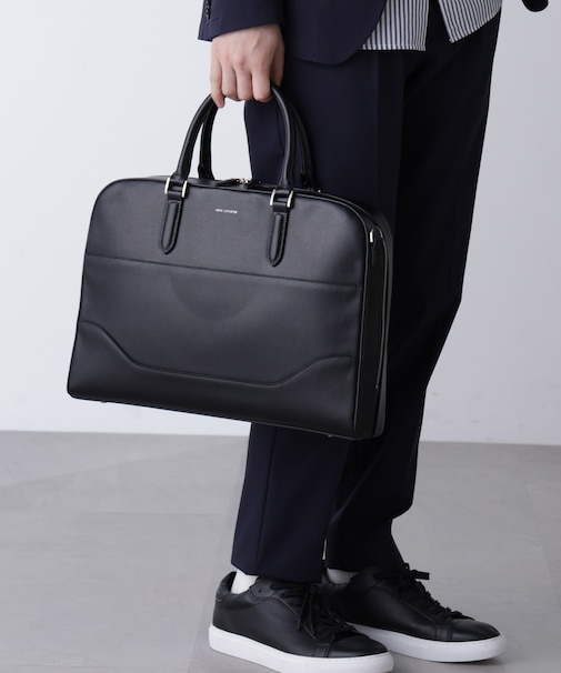 フェイクレザーブリーフバッグ