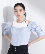 パフスリーブビスチェトップス