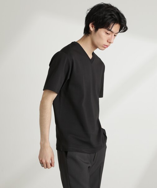 ダブルスムースVネックTシャツ 半袖