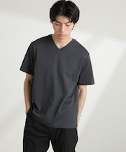 ダブルスムースVネックTシャツ 半袖