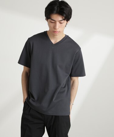ダブルスムースVネックTシャツ 半袖