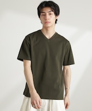 ダブルスムースVネックTシャツ 半袖