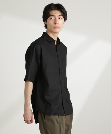 アンチスメルリネン レギュラーカラー 半袖