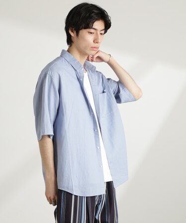 アンチスメルリネン レギュラーカラー 半袖