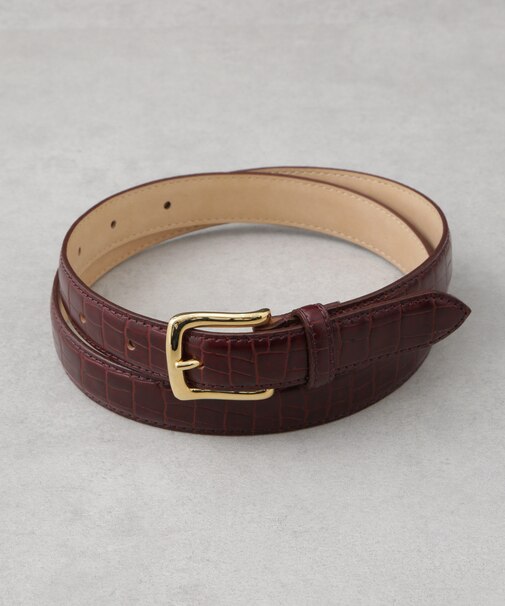 日本製 クロコ型押しベルト