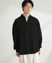 WEB限定／ピンストライプレギュラーカラーシャツ 長袖