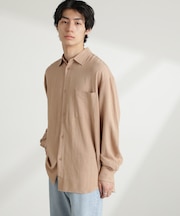 WEB限定／ピンストライプレギュラーカラーシャツ 長袖