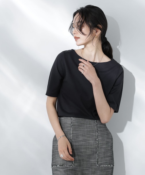 Anti Soaked(R) 汗染み防止ボートネックTシャツ