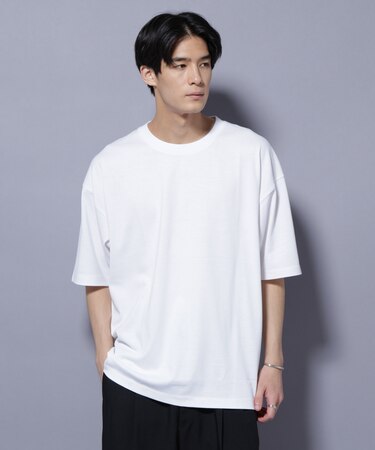 Anti Soaked(R)  汗染み防止 クルーネック ビッグシルエットTシャツ