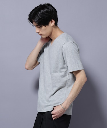 WEB限定/Anti Soaked(R) 汗染み防止 Vネック レギュラーシルエットTシャツ