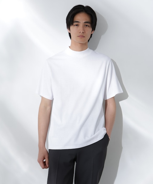 Anti Soaked(R) 汗染み防止 モックネックレギュラーシルエットTシャツ