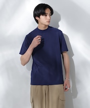 Anti Soaked(R)  汗染み防止 モックネックレギュラーシルエットTシャツ