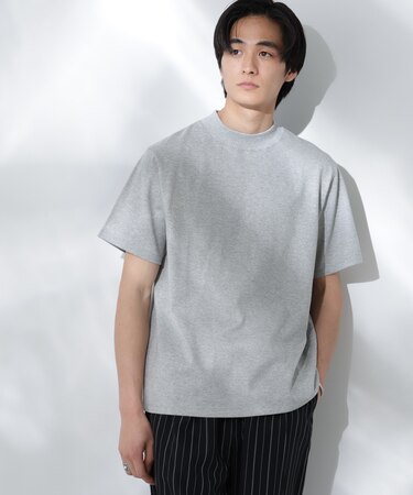 Anti Soaked(R) 汗染み防止 モックネックレギュラーシルエットTシャツ