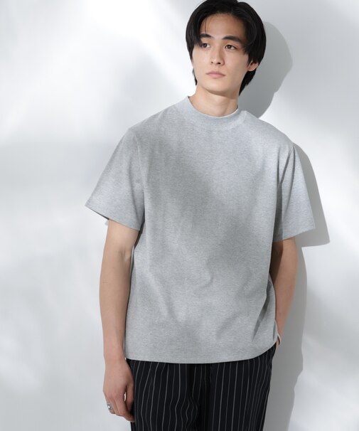 Anti Soaked(R) 汗染み防止 モックネックレギュラーシルエットTシャツ