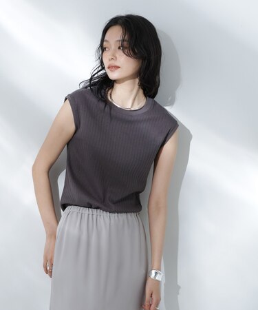 Anti Soaked(R) 汗染み防止リブノースリーブTシャツ（セットアップ可）