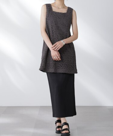 Anti Soaked(R) 汗染み防止リブタイトスカート（セットアップ可）