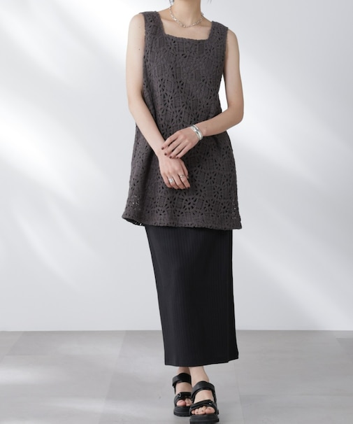 Anti Soaked(R) 汗染み防止リブタイトスカート（セットアップ可）