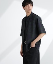 オリジナルパターン開襟シャツ 半袖