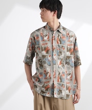 アート柄シャツ 半袖