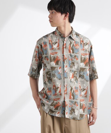 アート柄シャツ 半袖