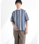 ストライプジャガードTシャツ 半袖