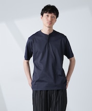 ソラーロライトストレッチヘンリーネックTシャツ（セットアップ可）