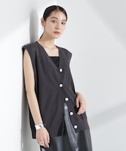 シアーミラノリブニットベスト