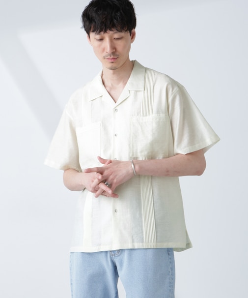 オープンカラーキューバシャツ