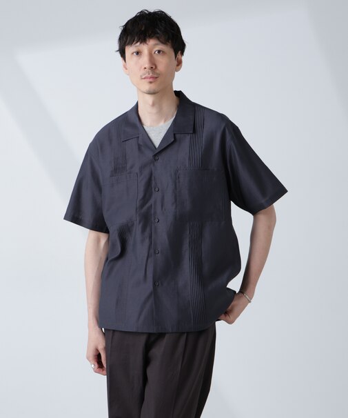 オープンカラーキューバシャツ