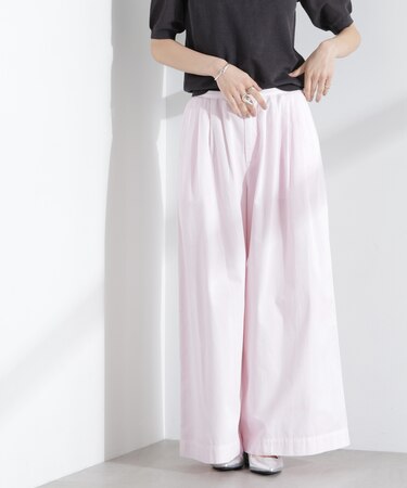 コットンタックワイドパンツ
