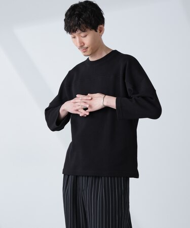 変形ハニカムジャガードフットボールTシャツ