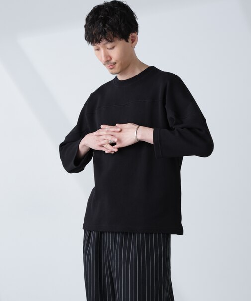 変形ハニカムジャガードフットボールTシャツ