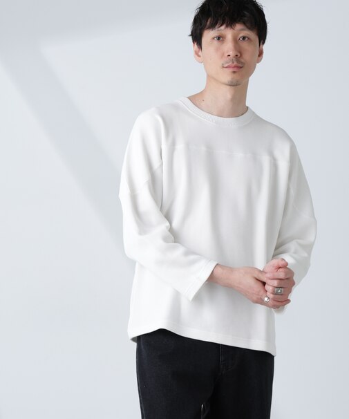 変形ハニカムジャガードフットボールTシャツ