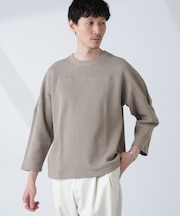 変形ハニカムジャガードフットボールTシャツ