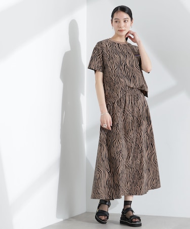 THOUSAND MILE／ショートスリーブTシャツ スカートセット ゼブラ