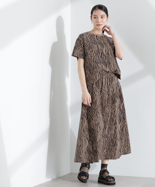 THOUSAND MILE／ショートスリーブTシャツ スカートセット ゼブラ